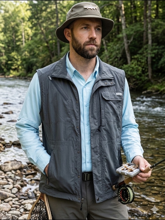 Columbia Other - Columbia Men's Charcoal Gray Outdoor Vest